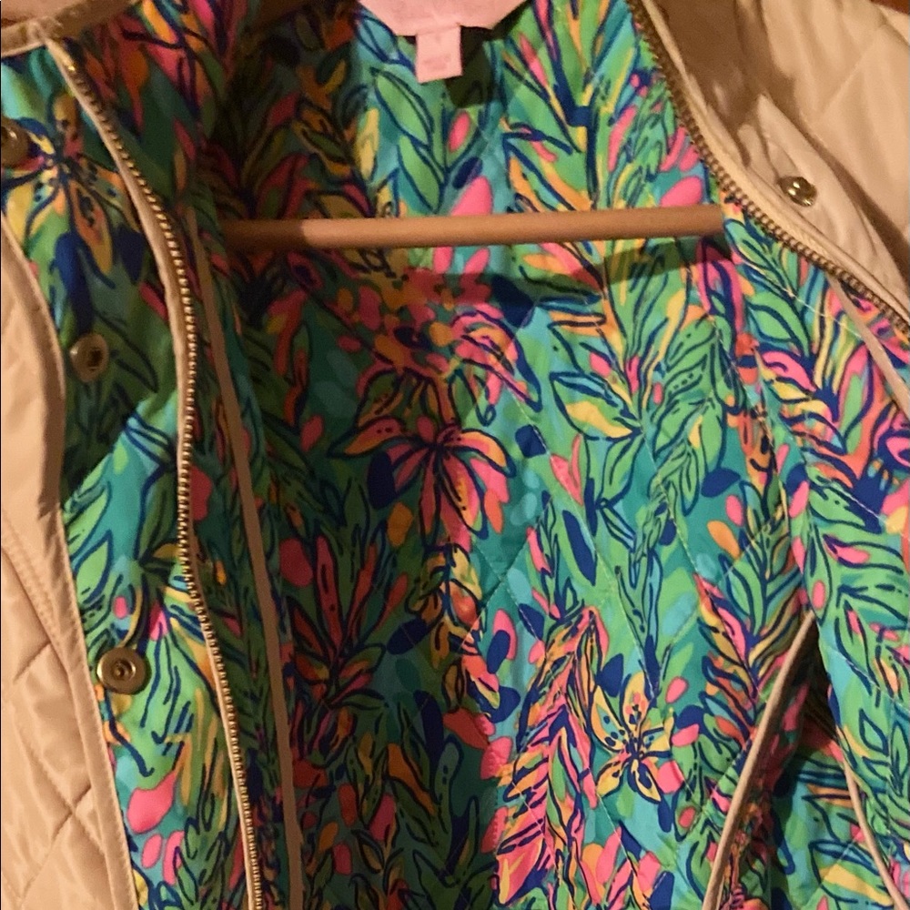 Lilly Pulitzer Floral Lined Quilted Vest (Size S)